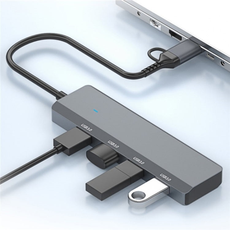 ADS-305D USB / Type-C to USB3.0 4-Ports USB HUB Computer Laptop Adapter Docking Station