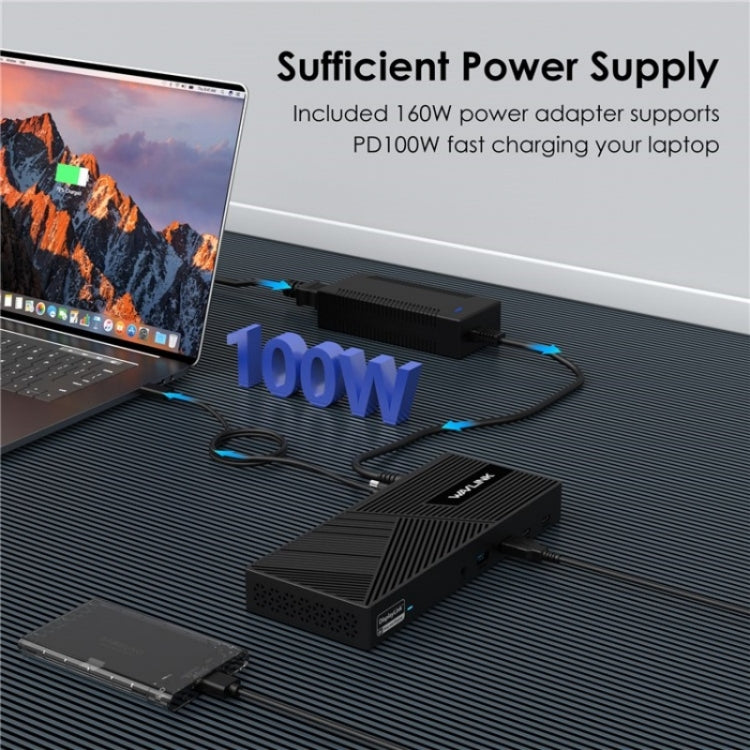 WAVLINK UG69PD25 Pro 100W PD Charging Triple 4K Display Laptop Docking Station