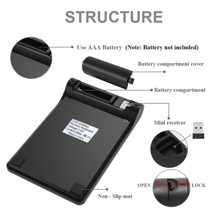 18 Keys 2.4GHz Mini USB Numeric Keypad