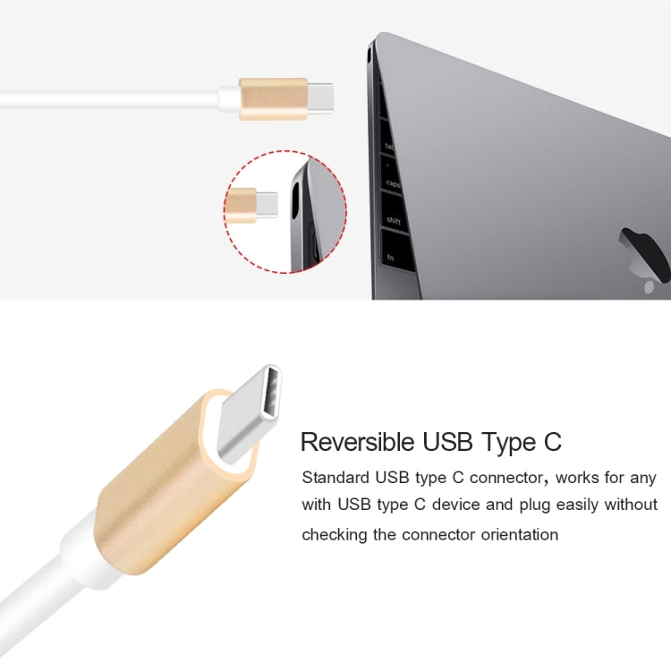 USB Type C to VGA 3-in-1 Hub Adapter supports USB Type C tablets and laptops for Macbook Pro / Google ChromeBook