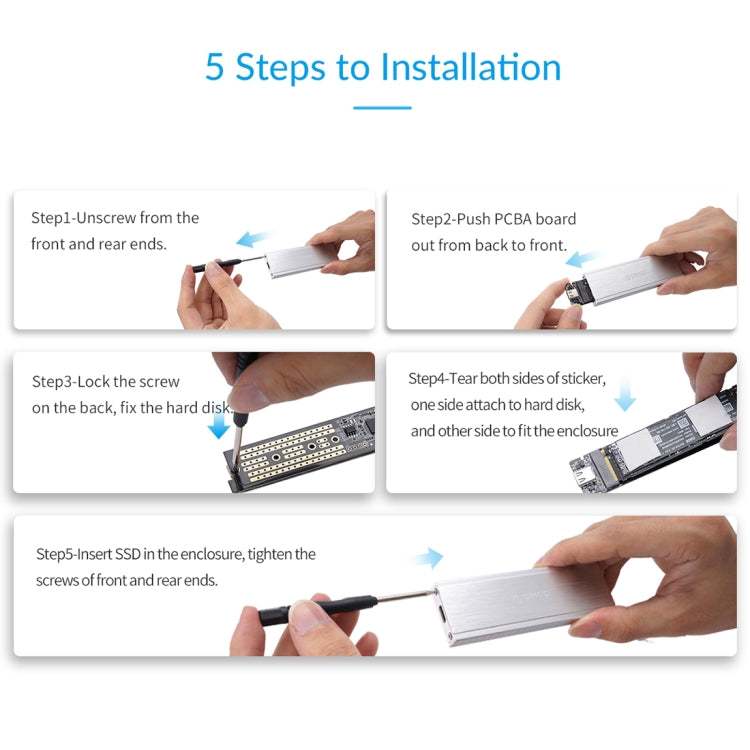 ORICO PRM2-C3 NVMe M.2 SSD Enclosure (10Gbps)