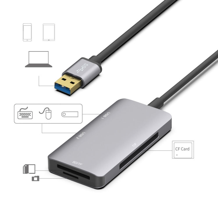 Onten 8107 USB3.0 HUB with CF SD TF Card Reader