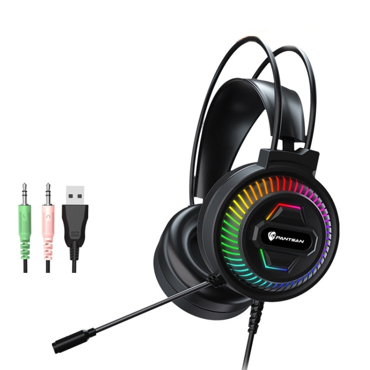 PANTSAN PSH-400 USB Computer Head-Mounted Luminous RGB Wired Headset