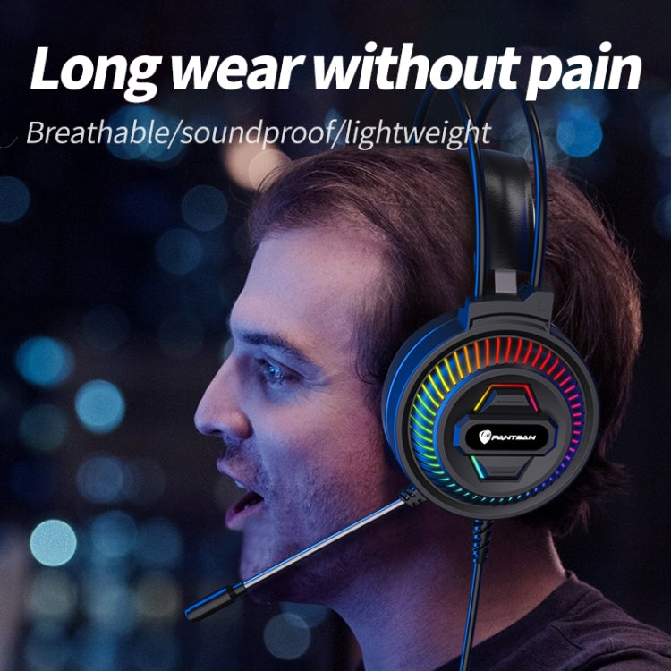 PANTSAN PSH-400 USB Computer Head-Mounted Luminous RGB Wired Headset