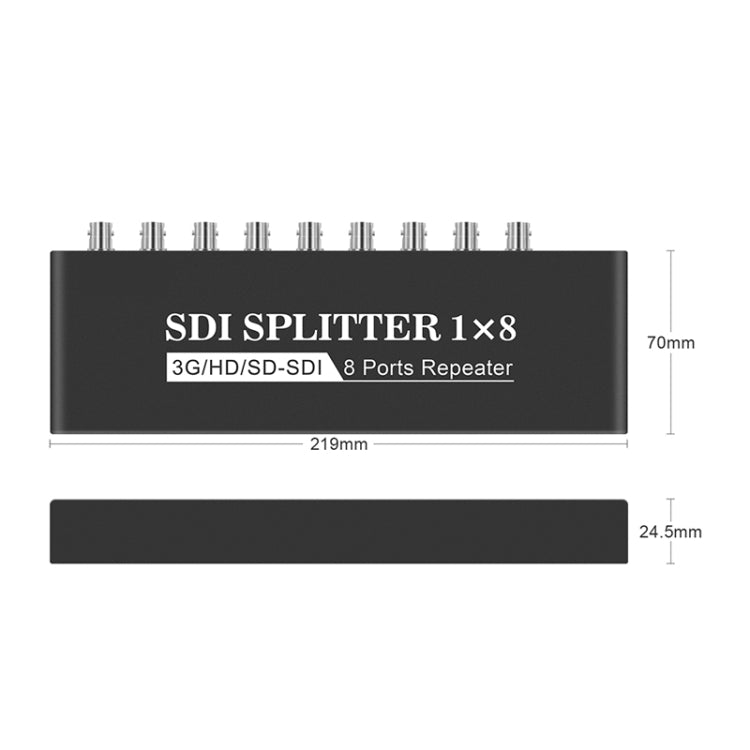 1 In 8 Out SD-SDI / HD-SDI / 3G-SDI Distribution Amplifier Video SDI Splitter