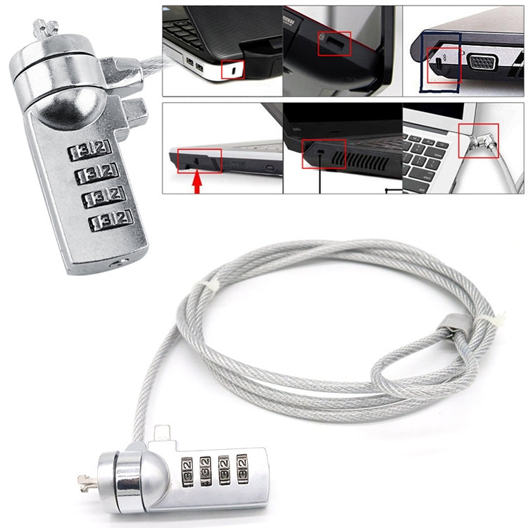 Four Digit Computer Lock Notebook Universal Anti-theft Password Lock