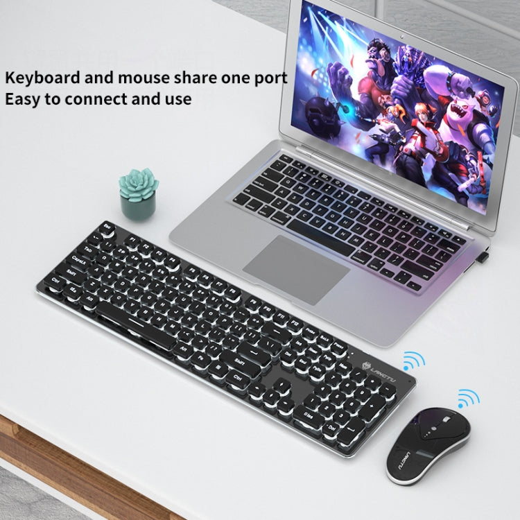 LANGTU LT600 Silent Office Punk Keycap Wireless Keyboard Mouse Set