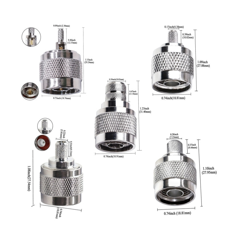 N Type Plug Connector Low Loss RF Coaxial Connector