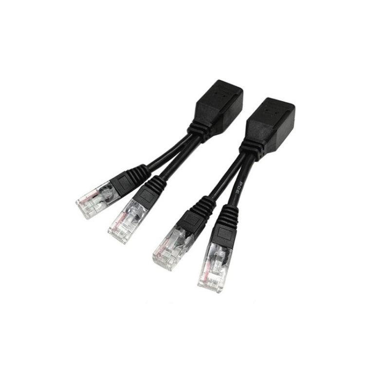 2 Sets RJ45 Network Signal Splitter Upoe Separation Cable