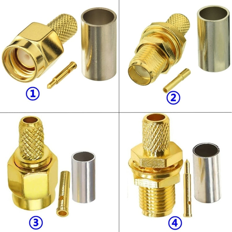 Plug Connector Crimp For RG58 / LMR195 / RG142 / RG400