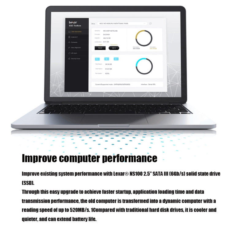 Lexar NS100 2.5 inch SATA3 Notebook Desktop SSD Solid State Drive