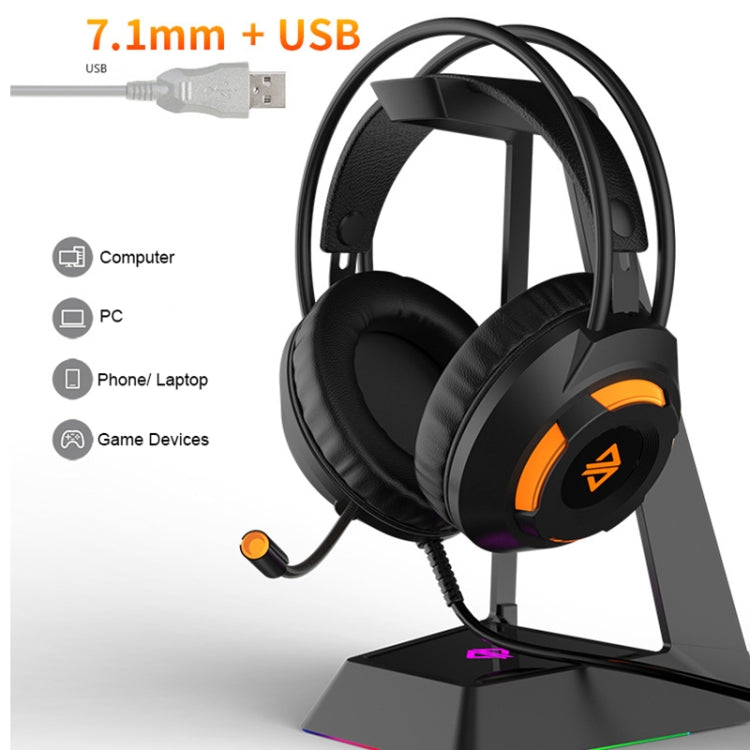 Ajazz AX120 7.1-channel Computer Head-mounted Gaming Headset Listening and Distinguishing Position Super Bass with Microphone