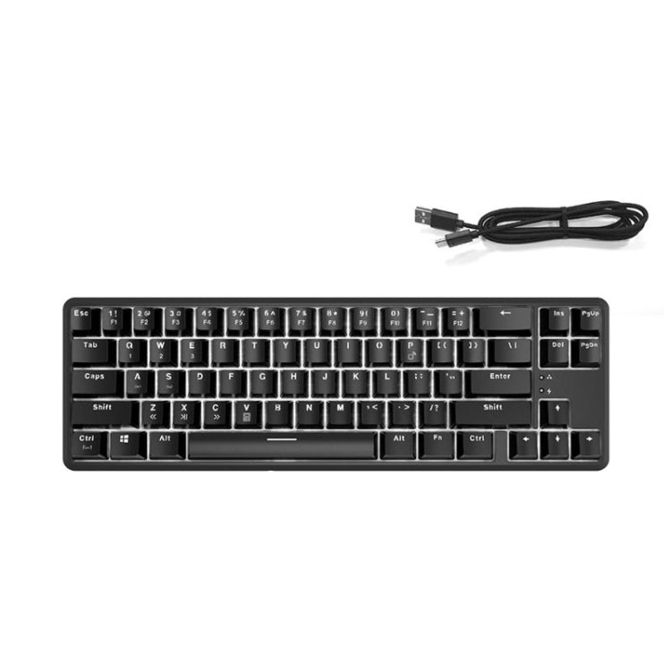 Ajazz K680T Mini USB Wired Dual-mode Charging 68-keys Laptop Bluetooth Mechanical Keyboard, Cable Length: 1.6m