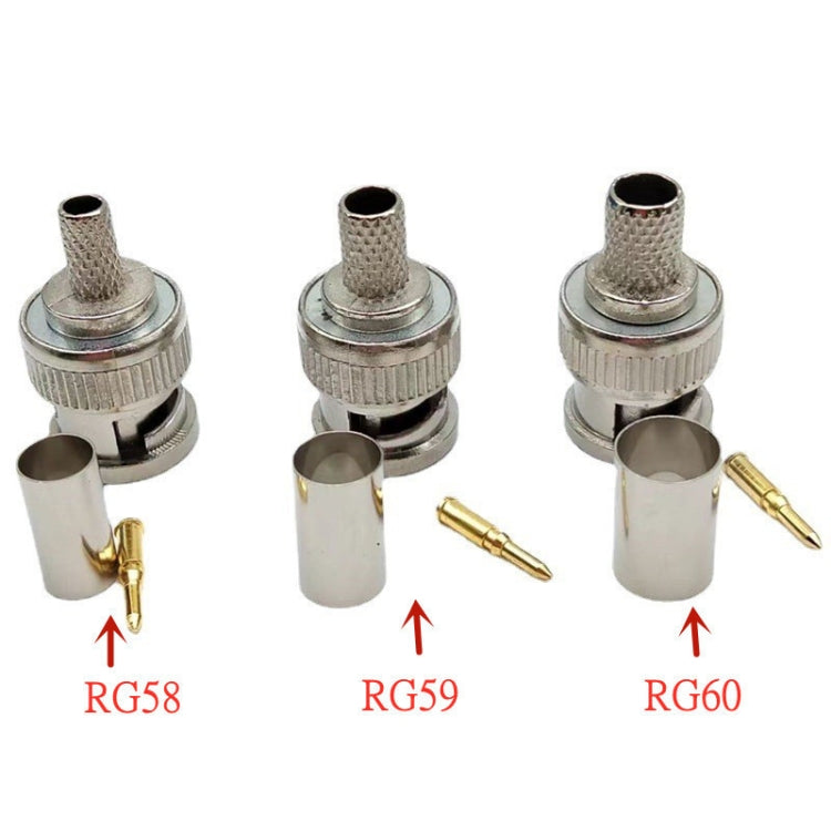 5pcs Cold Pressed BNC Plug Wiring Head