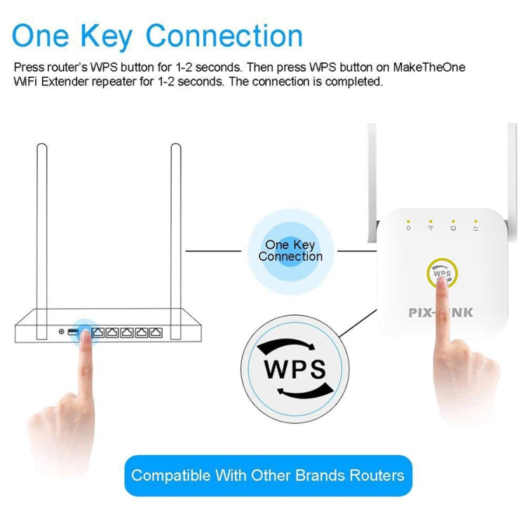 PIX-LINK WR22 300Mbps Wifi Wireless Signal Amplification Enhancement Extender