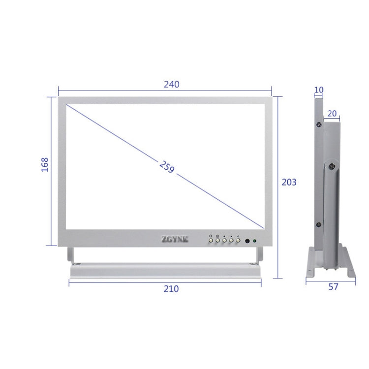 ZGYNK TB1016 10 Inch LCD Screen Ear Picking Equipment High-Definition Video Storage Display, US Plug