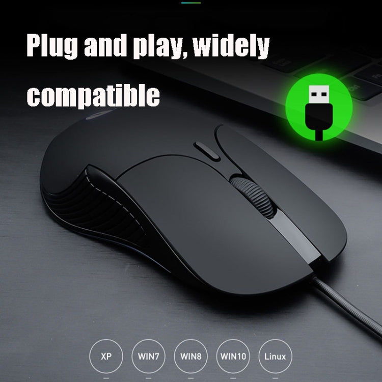 Inphic PB1 Business Office Mute Macro Definition Gaming Wired Mouse, Cable Length: 1.5m