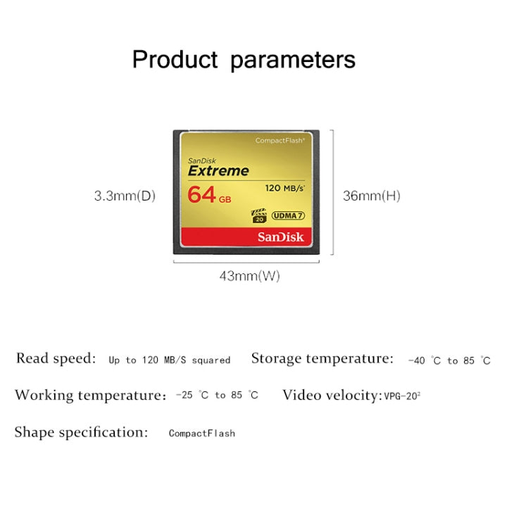 SanDisk CFXPS-1067X High Speed CF Card Camera SLR Camera Memory Card