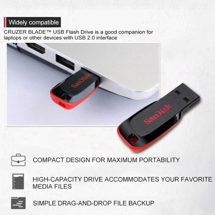 SanDisk CZ50 Mini Office USB 2.0 Flash Drive U Disk