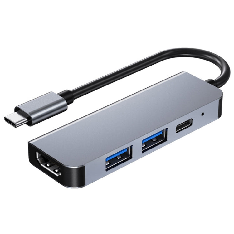 BYL-2011 4 In 1 USB-C / Type-C To 4K HDMI + USB 3.0 + USB 2.0 + PD USB-C / Type-C Charging Ports Multifunctional HUB Docking Station