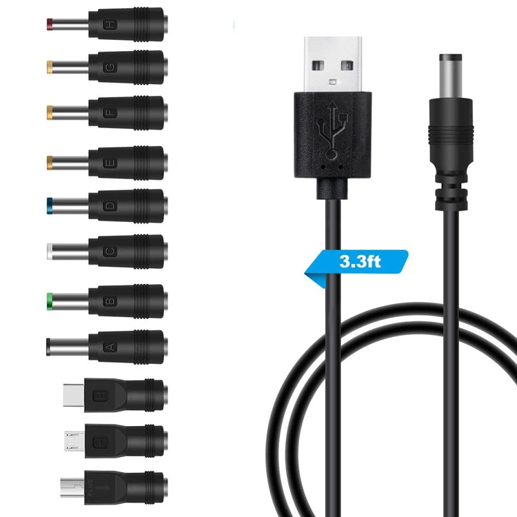 DC Power Cord USB Multi-Function Interchange Plug USB Charging Cable