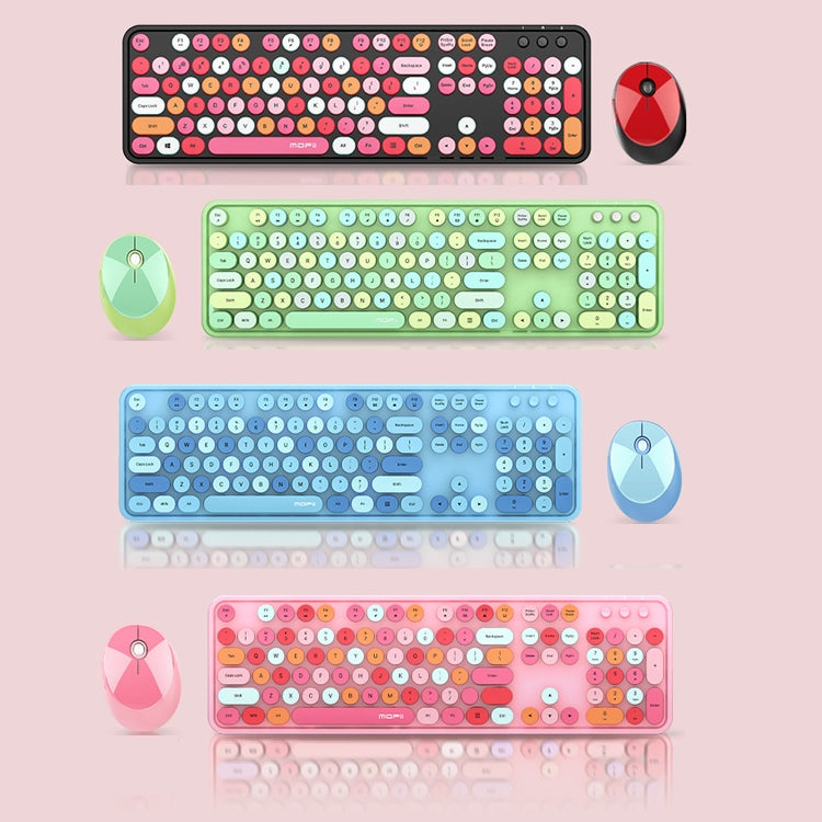 Mofii Sweet Wireless Keyboard And Mouse Set Girls Punk Keyboard Office Set