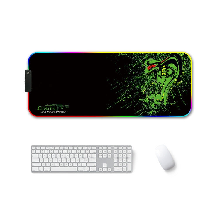 F-01 Rubber Thermal Transfer RGB Luminous Non-Slip Mouse Pad, Series 1