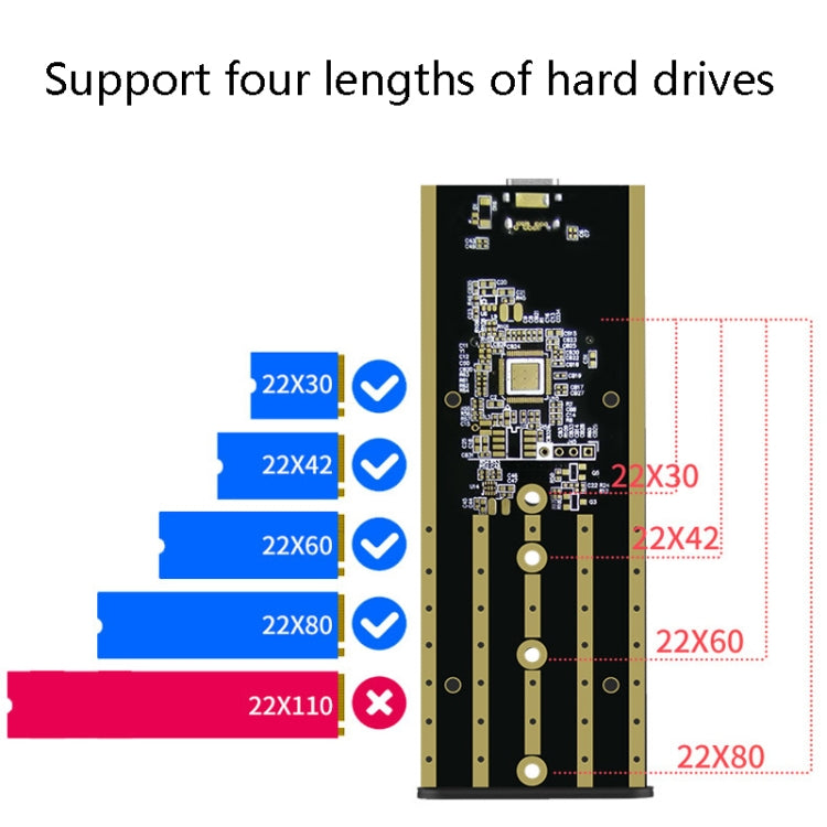 M.2 NVME / NGFF Mobile Hard Disk Box TYPE-C3.1 Notebook External Solid State Drive Box, Style: