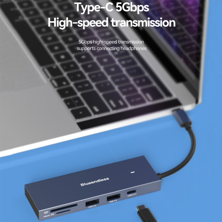 Blueendless 4K60Hz + Data Port Type-C Docking Station USB3.0 Splitter