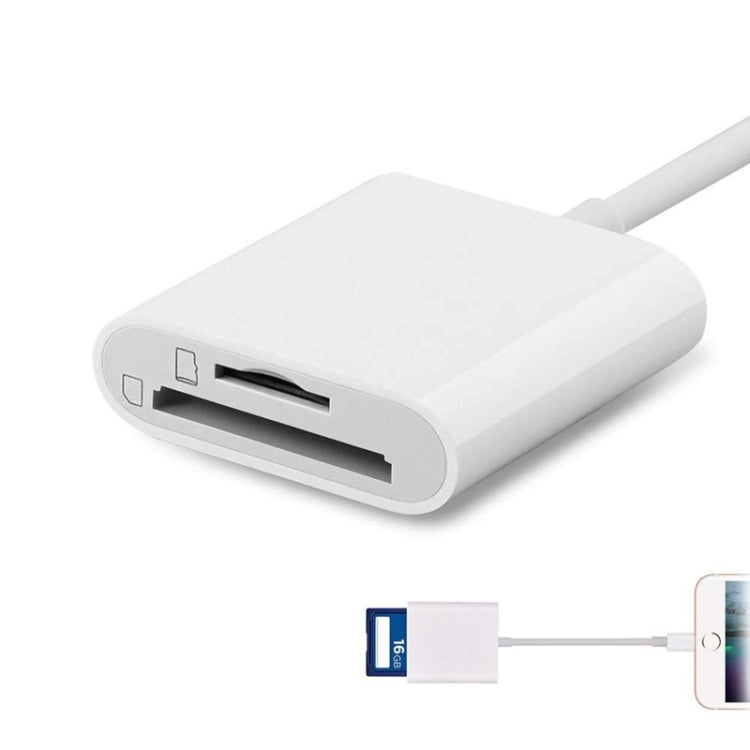 8 Pin to SD / TF Card Reader 2 in 1 Adapter For iPhone / iPad, Cable Length: 9.7cm