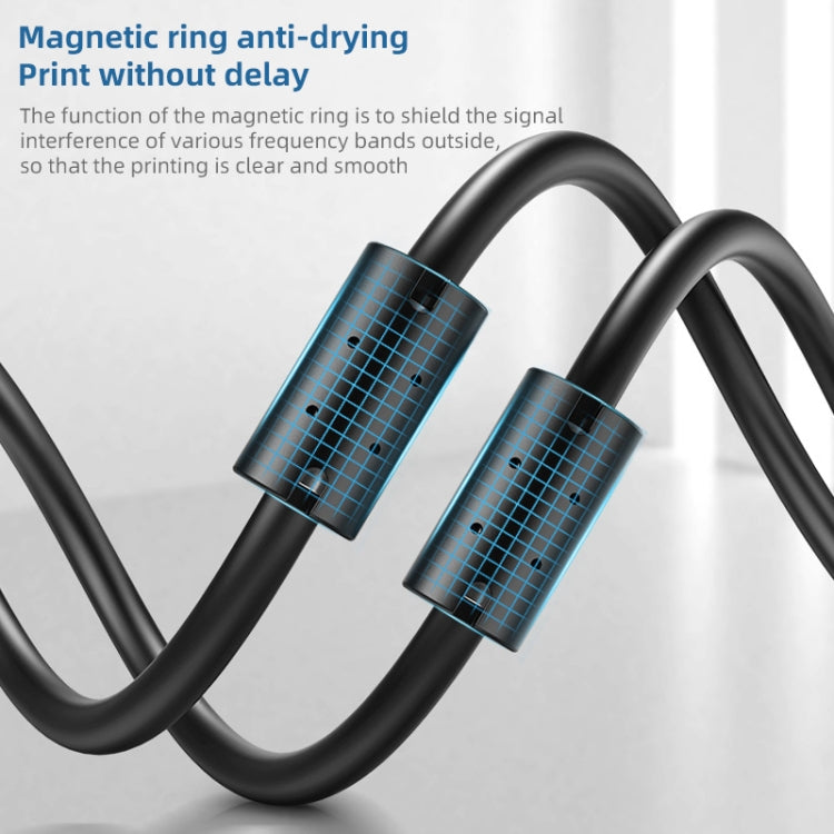 3 PCS Jasoz USB Printing Data Cable Oxygen-Free Copper Core, Cable Length: