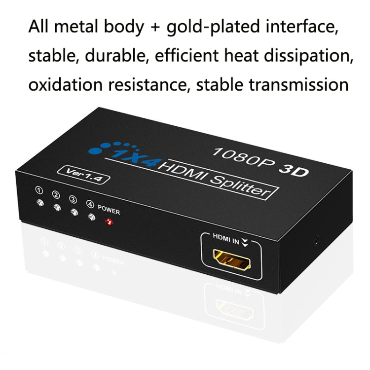 HW-HD104E 1 to 4 EP Chip Available Splicing Screen HD Splitter, EU Plug