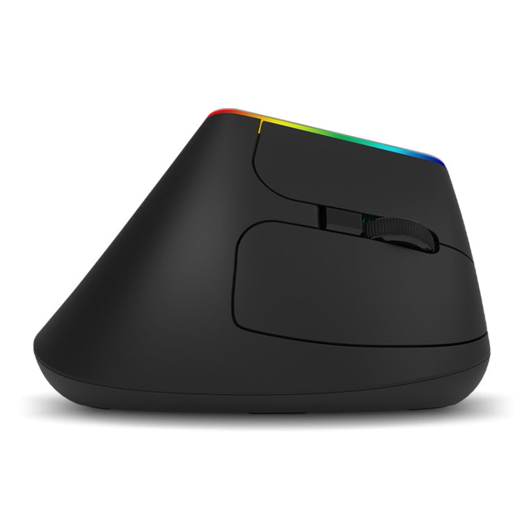 DELUX M618C 6 Keys 1600 DPI RGB Vertical Wireless Bluetooth Dual Mode Mouse