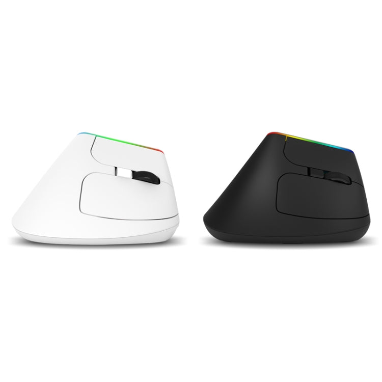 DELUX M618C 6 Keys 1600 DPI RGB Vertical Wireless Bluetooth Dual Mode Mouse