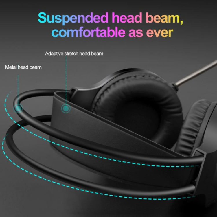 Smailwolf AK3 Headset Game Headphones Wired Luminous Desktop Computer Headset, Style: