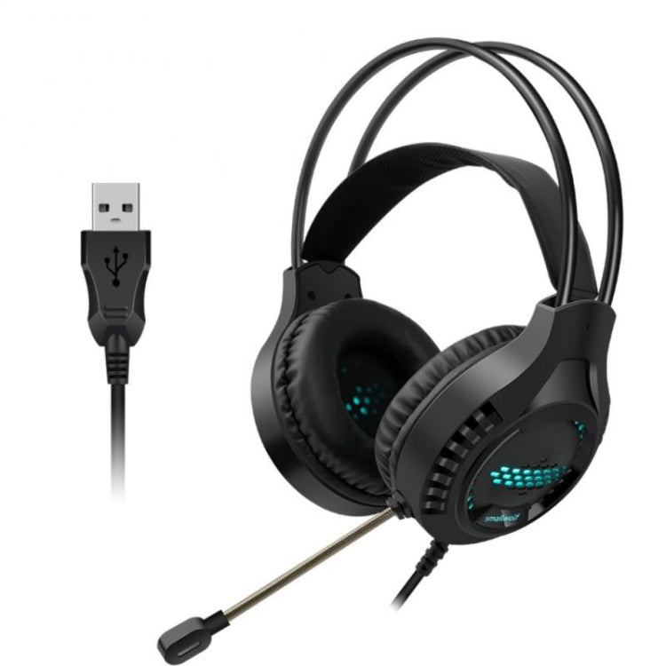 Smailwolf AK3 Headset Game Headphones Wired Luminous Desktop Computer Headset, Style: