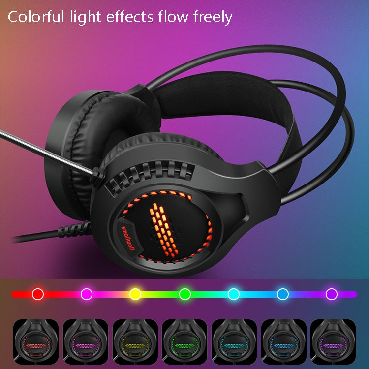 Smailwolf AK3 Headset Game Headphones Wired Luminous Desktop Computer Headset, Style: