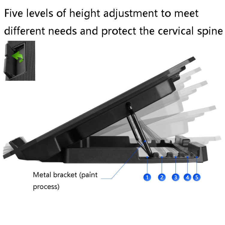 ICE COOREL N106 Laptop Base Adjustment Radiator Dual-Fan Notebook Cooling Bracket