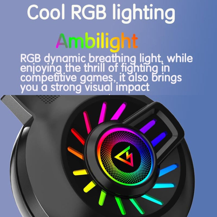 FOREV G97 RGB Luminous Wired Game Headset with Mic, Spec: