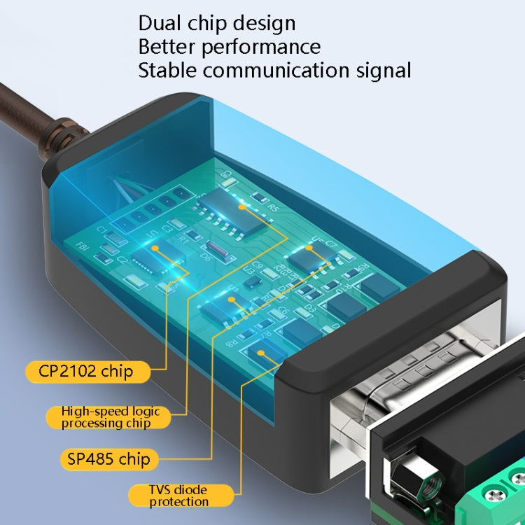 DTECH DT-5019 USB to RS485 / RS422 Conversion Cable, FT232 Chip, Length: