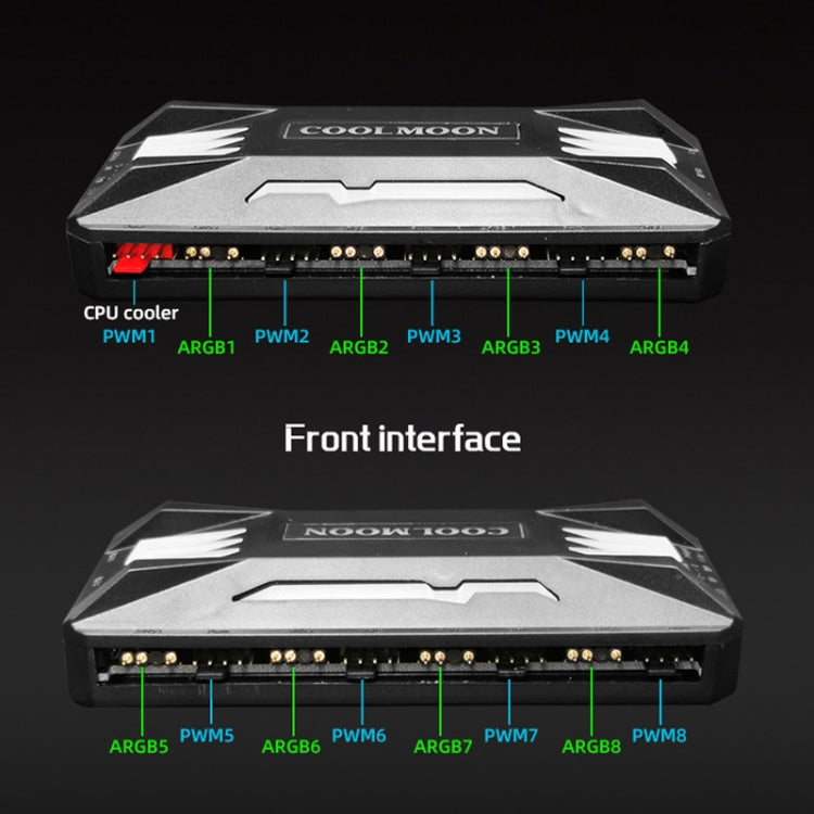 COOLMOON CM-MPAC PWM 5V ARGB Cooling Fan Remote Control For PC Case Chassis, Style: