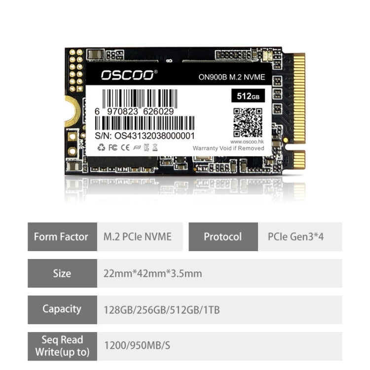 OSCOO ON900B 3x4 High-Speed SSD Solid State Drive, Capacity: 1TB