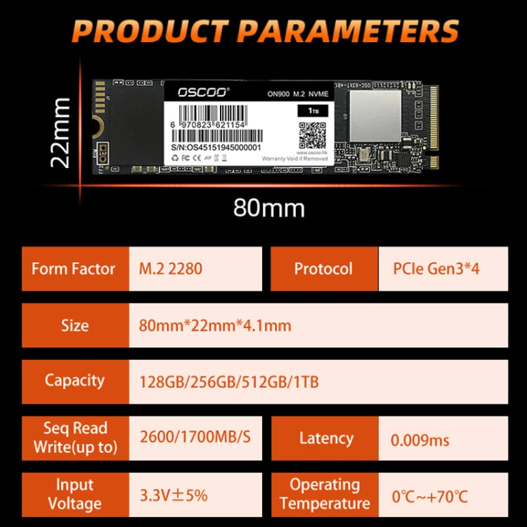 OSCOO ON900 NVME SSD Solid State Drive