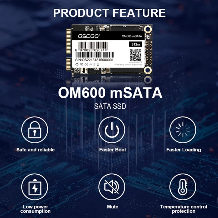 OSCOO OM600 MSATA Computer Solid State Drive