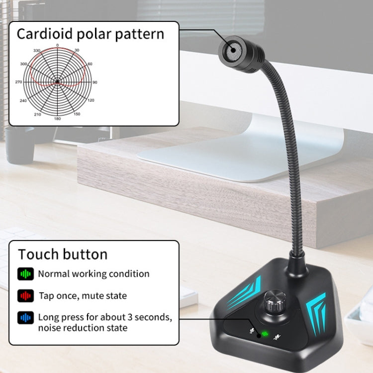 MI520 Desktop Computer Gooseneck Condenser Microphone