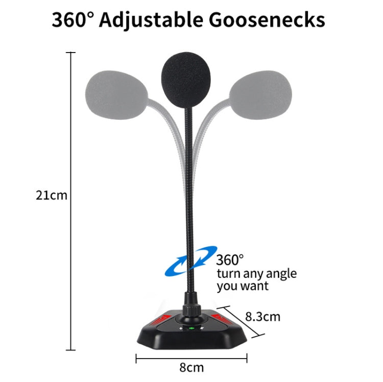 MI520 Desktop Computer Gooseneck Condenser Microphone