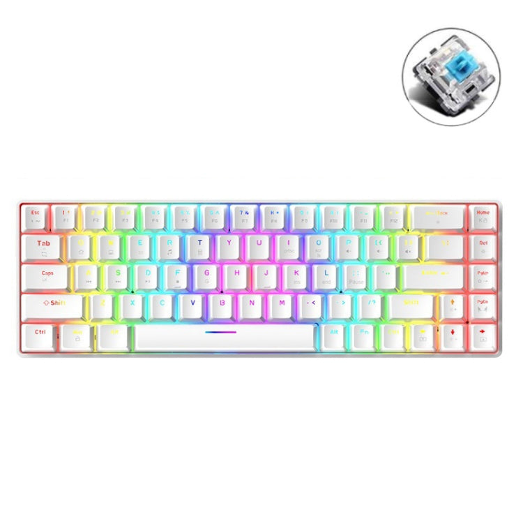 ZIYOU LANG T8 68 Keys RGB Luminous Gaming Mechanical Keyboard, Cable Length:1.6m