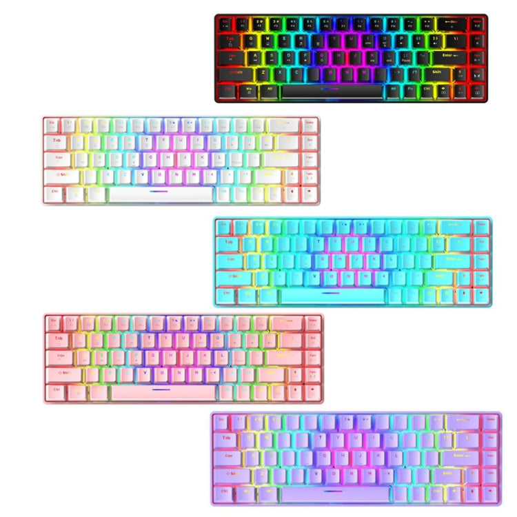 ZIYOU LANG T8 68 Keys RGB Luminous Gaming Mechanical Keyboard, Cable Length:1.6m