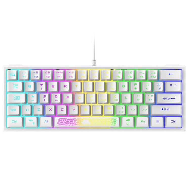 ZIYOU LANG K61 62 Keys RGB Lighting Mini Gaming Wired Keyboard, Cable Length:1.5m