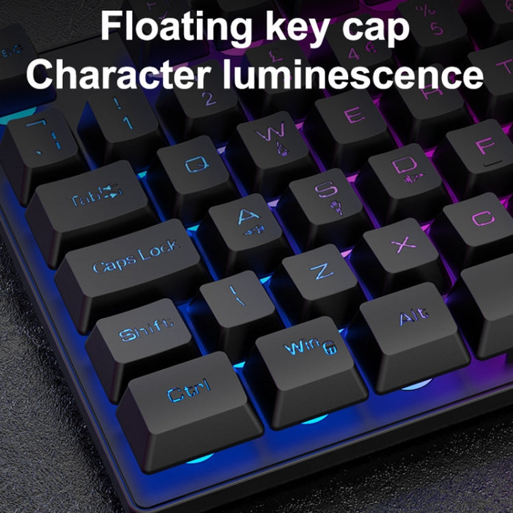 ZIYOU LANG T2 88 Keys Gaming Mechanical Luminous Keyboard and Mouse Set, Cable Length: 1.6m